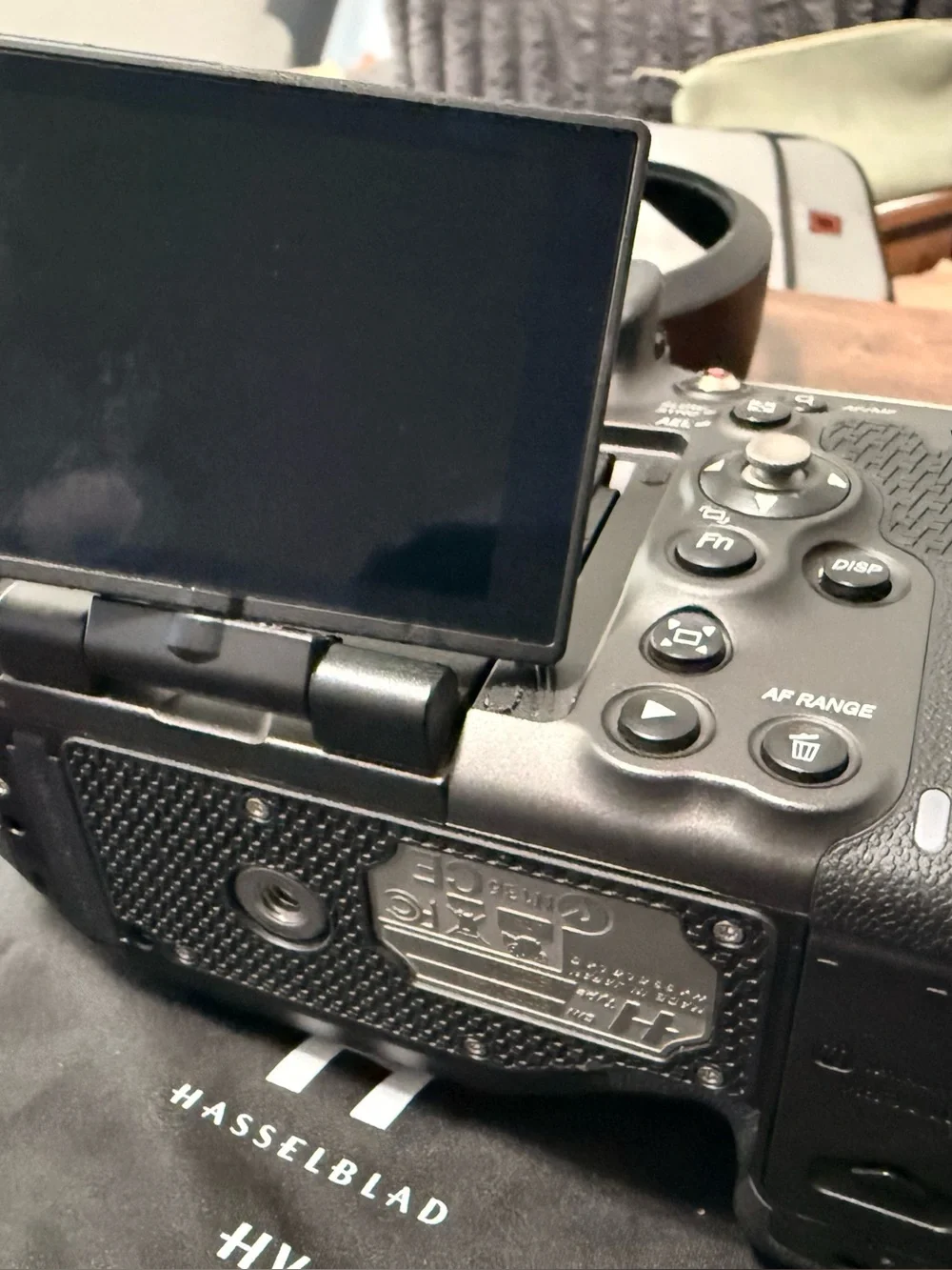 Black/Silver Hasselblad HV camera.